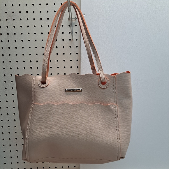 New Nine West Cream/Tan And Orange Women's Tote Bag. - Picture 2 of 10